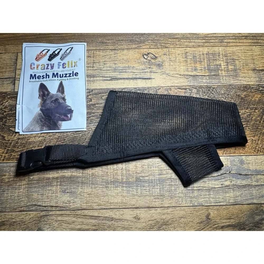 Black Crazy Felix Mesh Dog Muzzle – Breathable‎ & Adjustable